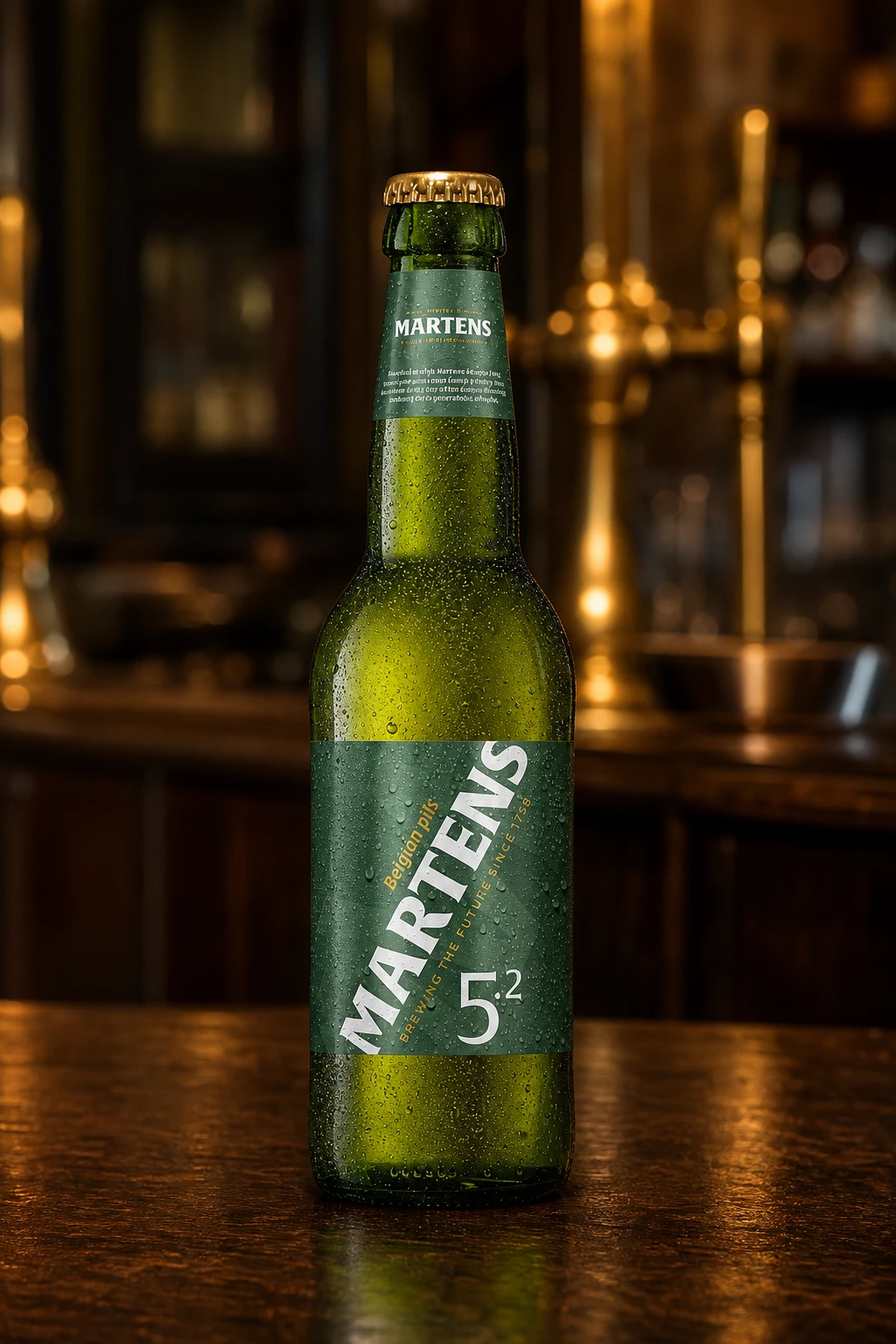Martens bottle in a photographic setting