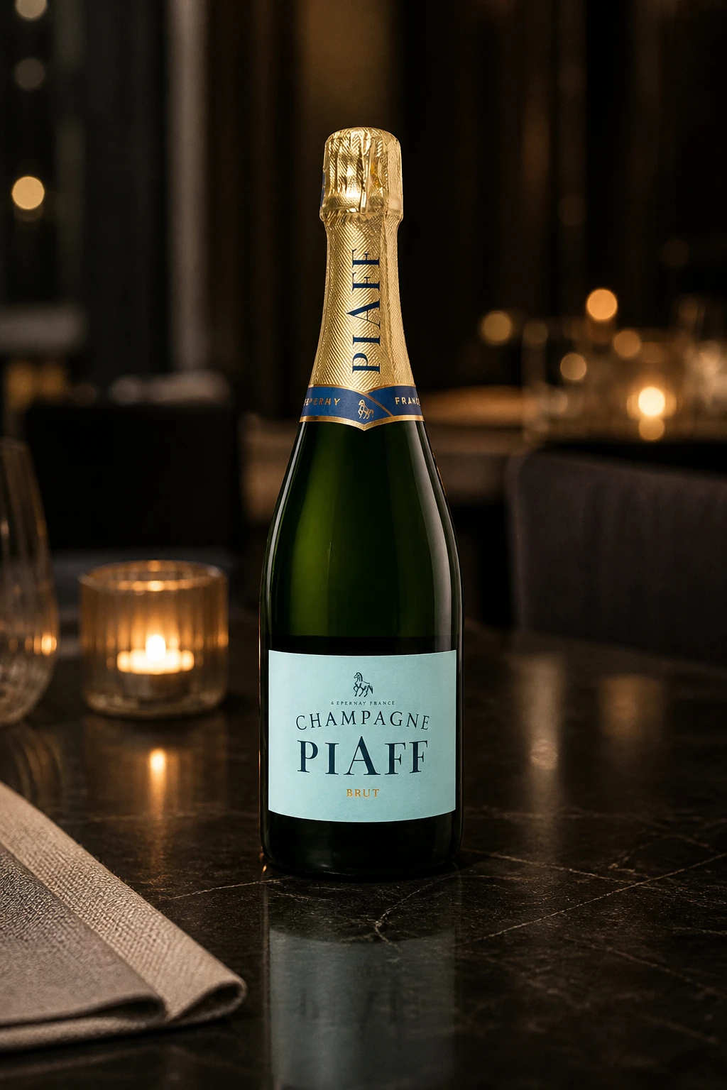 PIAFF bottle in a photographic setting
