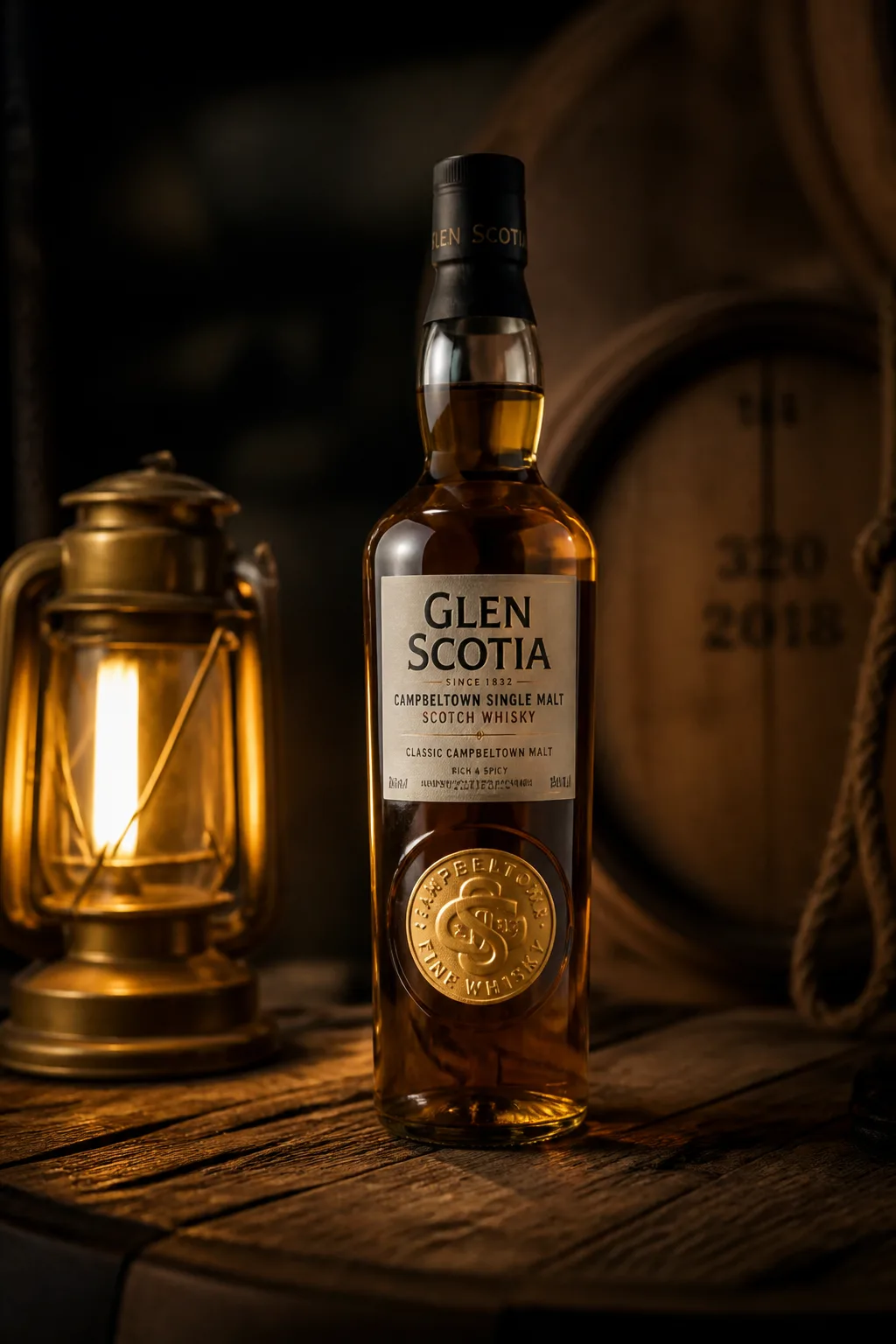 Glen Scotia bottle in a photographic setting